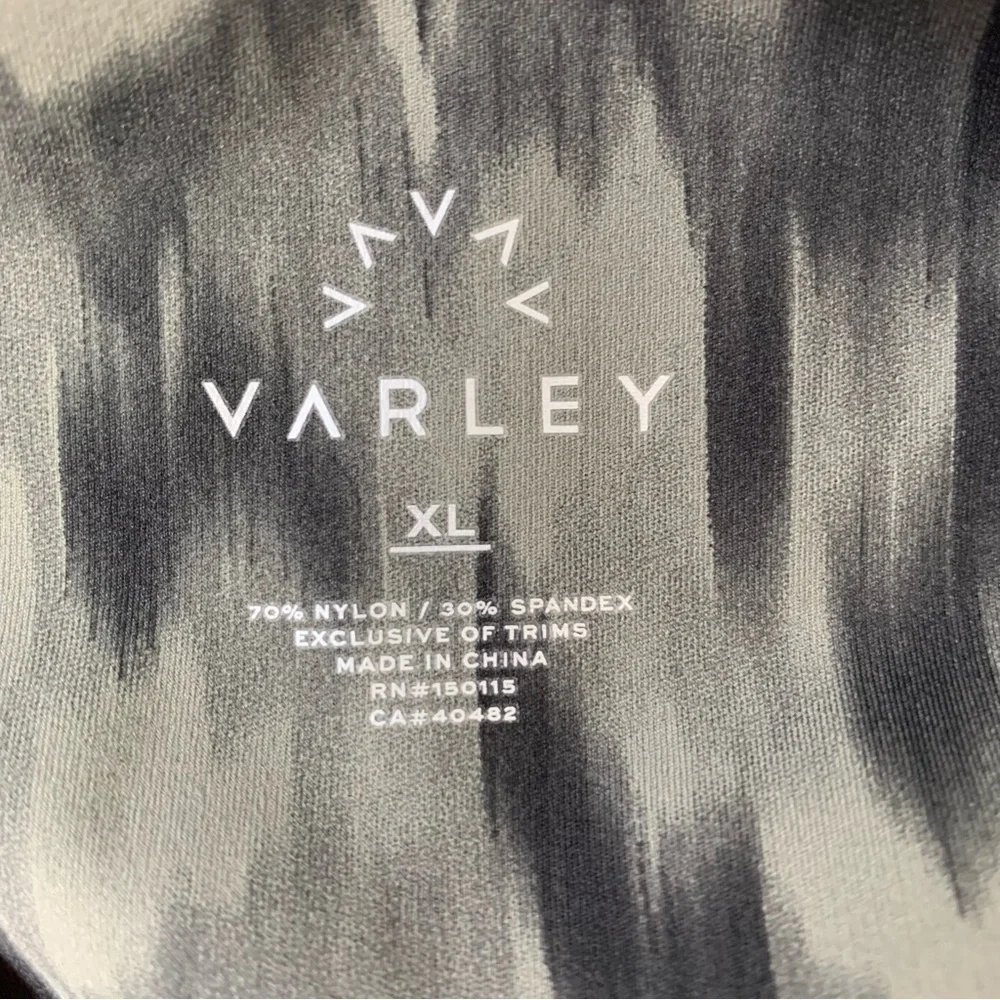 NWT Varley Luna High Rise Black Gray Leggings in Aztec Animal Print XL